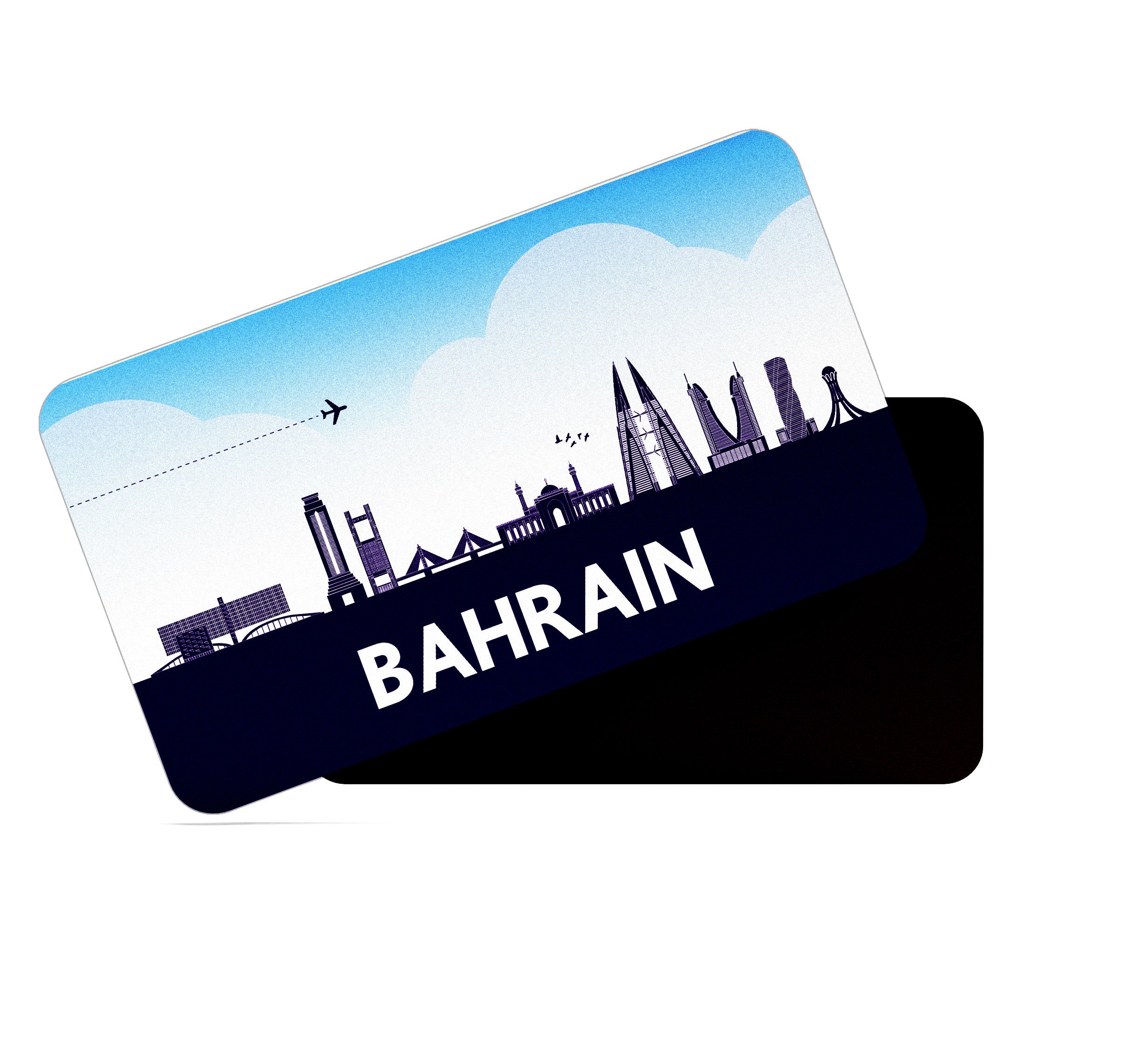 dhcrafts Rectangular Fridge Magnet Purple Bahrain Design Pack of 1 (8.6cm x 5.4cm)